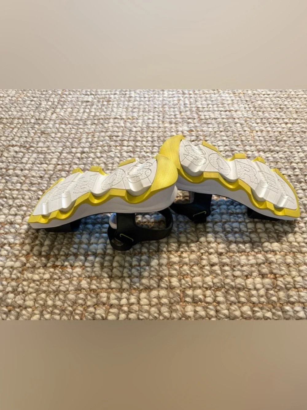Sorel Black White and Yellow Platform Sandals